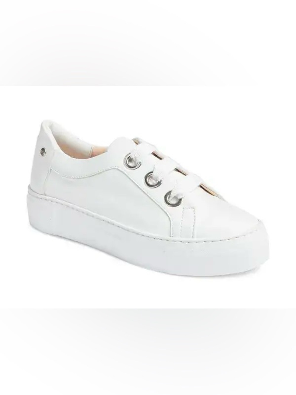 AGL EUC Carla White Leather Sneakers Sz 39.5, 9.5 US